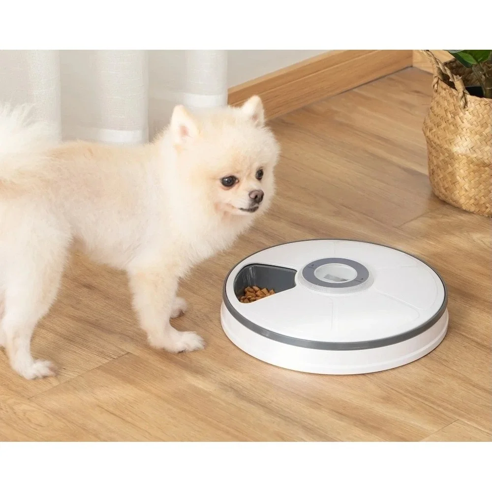 PawHut Automatic Pet Feeder 6 Meal Digital Timer Cat Dog Food Dispenser D08-027